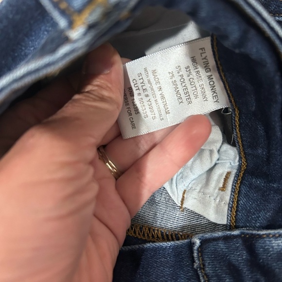 Flying monkey size 26 Women's Blue Skinny Jeans - Picture 4 of 6